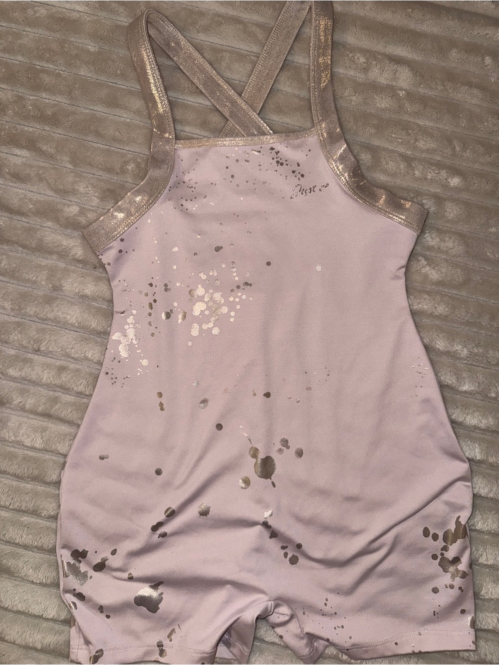 Girls' Sleeveless Lavender Sparkle leotard size large